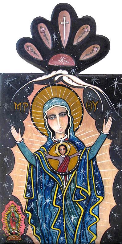 Nuestra Senora de
                  Guadalupe retablo by Virginia Maria Romero