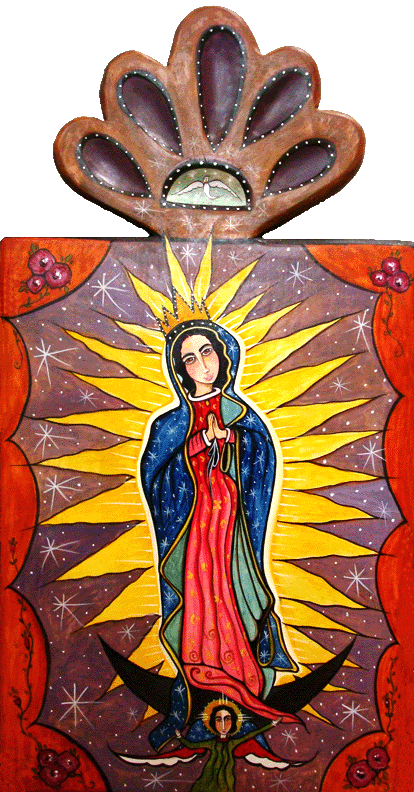 N. S.
                  Guadalupe retablo by Virginia Maria Romero